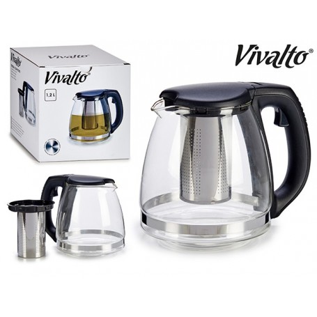Comprar Tetera Vidrio Filtro 1,2L 68837  Vivalto 20550 al Mejor Precio
