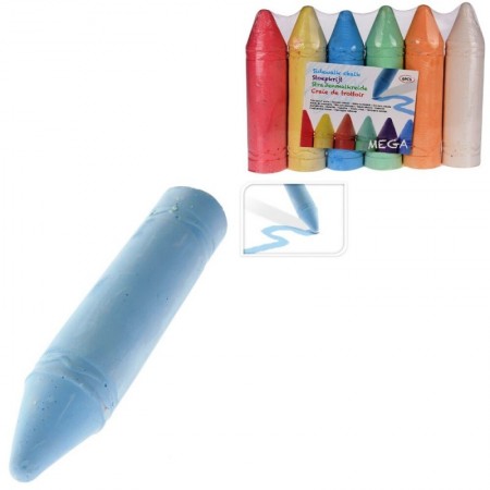 Comprar Tizas Gigantes Colores 6 Piezas Lote 6 Mega 205083 al Mejor Precio