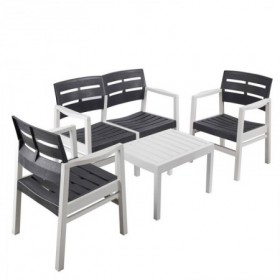 Comprar Tresillo Surabaya Sin Cojines Bicolor Conjunto Progarden 206673 al Mejor Precio