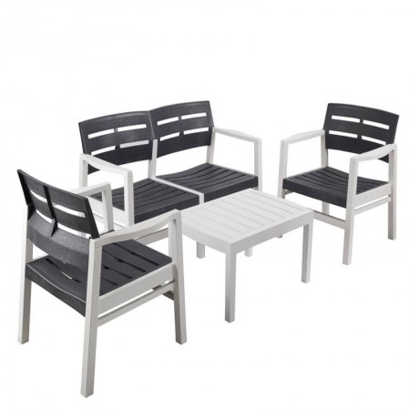 Comprar Tresillo Surabaya Sin Cojines Bicolor Conjunto Progarden 206673 al Mejor Precio