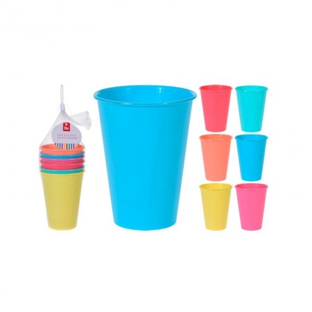 Comprar Vasos Plastico 400 Ml Colores 6 Piezas Lote 6 Excellent 20088 al Mejor Precio