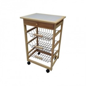 Comprar Verdulero Madera 3 Cajones Cullera 76X47 Cm  Wurko 24030 al Mejor Precio
