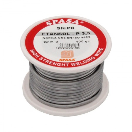 Comprar Estaño Plomo 3,5% 100Gr. 2Mm. Etansol Rollo Spasa 131016 al Mejor Precio