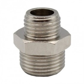 Comprar Racor Doble Macho Rosca 1/4-3/8 Bspp Faher 28023 al Mejor Precio