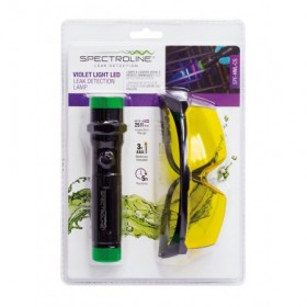 Kit linterna inalambrica de luz LED violeta SPECTROLINE SPE-HVL-CS para detección de fugas y gafas