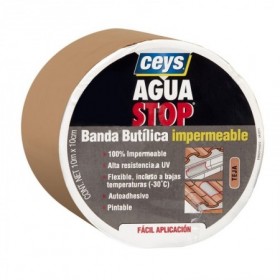 Banda impermeable butilo CEYS AGUASTOP teja 10mx100mm