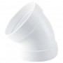 Codo 45º circular Ø125mm PVC BLANCO