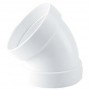Codo 45º circular Ø125mm PVC BLANCO