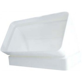 Codo vertical rectangular 45º 180x90mm PVC BLANCO