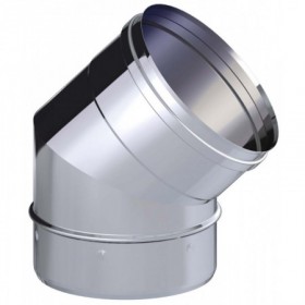 Codo 45º chimenea DINAK SW 316L Ø125mm