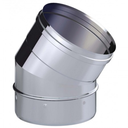 Codo 30º chimenea DINAK SW 316L Ø125mm