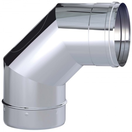 Codo 87º con inspección chimenea DINAK SW 316L Ø125mm