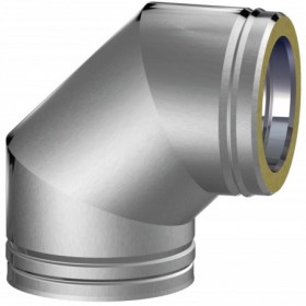 Codo 90º chimenea DINAK EI30VENT con junta inox. 304/304 Ø550/610mm