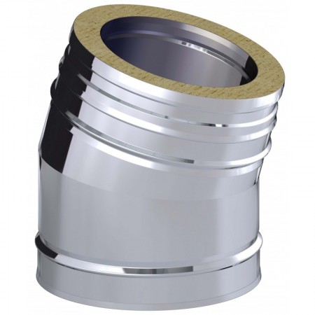 Codo 15º chimenea DINAK GE30+ 304/304 Ø125/185mm