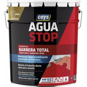 Bote 14kg CEYS AGUASTOP BARRERA TOTAL impermeabilización cubiertas rojo
