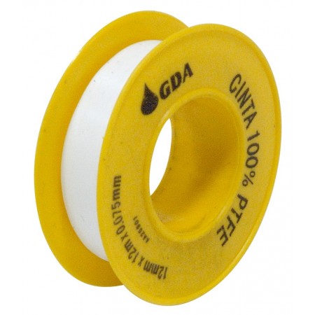 Cinta selladora roscas en teflón PTFE Ø25x0.1mm rollo 50mts