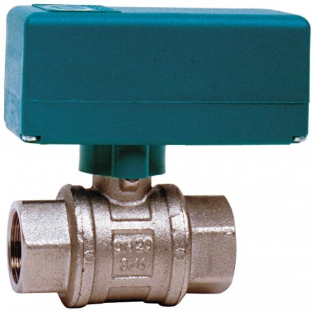Válvula bola latón 2SC 1" motor 230 vac