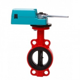 Válvula mariposa cuerpo aluminio-disco hierro 2-1/2" motor 230vac