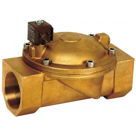 Electroválvula solenoide latón normalmente abierta 230vac 2-1/2"
