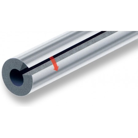 Caja 2m coquilla espuma elastomérica K-FLEX AL CLAD SYSTEM revestida aluminio Ø140 espesor 32mm
