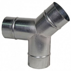 Derivación simple Ø200mm galvanizado MERCATUB Macho-Macho