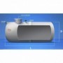 Depósito agua potable enterrar PRFV 2150L horizontal