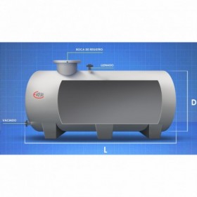 Depósito agua potable superficie PRFV 10000L horizontal