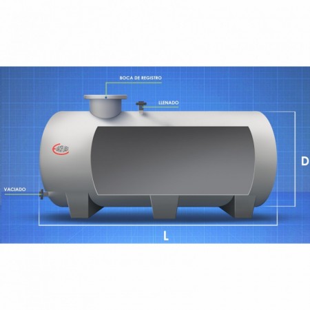 Depósito agua potable superficie PRFV 10000L horizontal