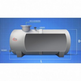 Depósito agua potable superficie PRFV 2150L horizontal