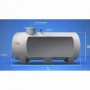 Depósito agua potable superficie PRFV 30000L horizontal