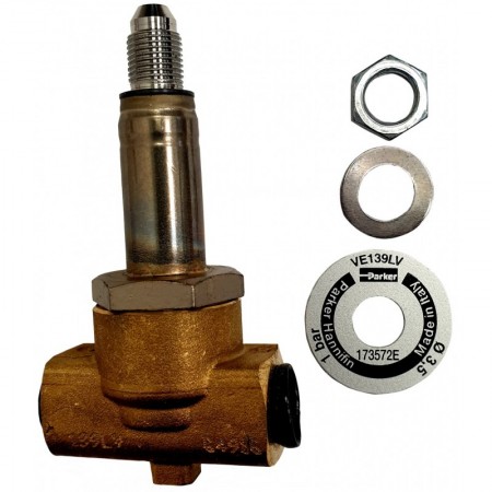 Cuerpo electroválvula solenoide latón PARKER PM139LV 3vias paso universal 1/4"