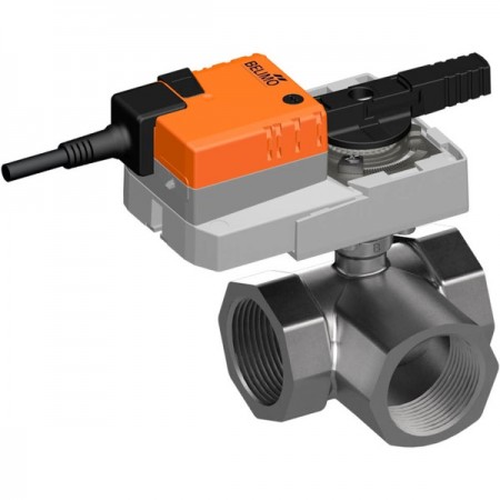 Válvula de bola motorizada mezcladora 3 vias BELIMO 2" R3050 40S4 con Sr24ASr