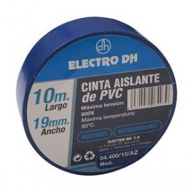 ▷ Cinta Aislante Eléctricista Azul. - Pack 10 uds