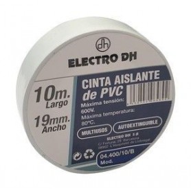 ▷ Cinta Aislante Eléctricista Blanca. - Pack 10 uds