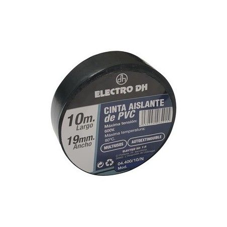 ▷ Cinta Aislante Eléctricista Negra. - Pack 10 uds