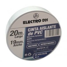 ▷ Cinta Aislante Eléctricista Blanca. 20 Metros - Pack 10 uds