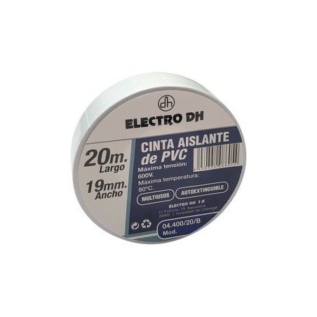 ▷ Cinta Aislante Eléctricista Blanca. 20 Metros - Pack 10 uds