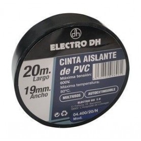 ▷ Cinta Aislante Eléctricista Negra. 20 Metros - Pack 10 uds