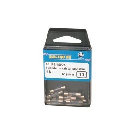 ▷ Caja 10 Fusibles Cristal 5X20Mm. 16A. - Pack 5 uds