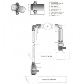 Kit para montaje MCK1AW0000 para 1 sola cabeza atomizadora CAREL