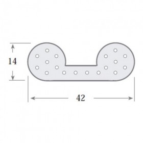 ROLLO 25 METROS BURLETE ESPUMA 2 ALVEOLOS G-373