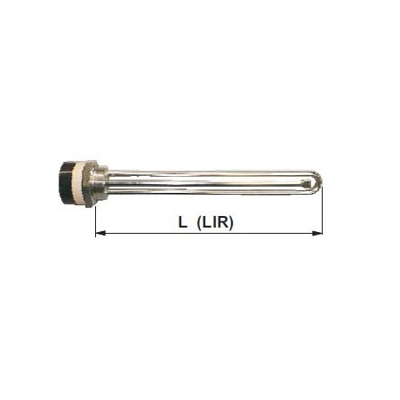 Resistencia eléctrica de inmersión con vaina para termostato MONOBLOC NOB11 500W 230VAC 1-1/4" 135mm