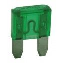 ▷ Minifusible A Lámina 30A. Color Verde. - Pack 25 uds