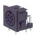 ▷ Base Conector Din Negra Con I. 8 Contactos 90º - Pack 25 uds