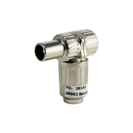 ▷ Conector Tv Macho Acodado .Metál./Blindado - Pack 10 uds