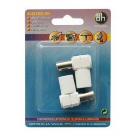 ▷ Conector Tv 1 Macho + 1 Hembra Blister. | Ferreidea