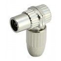 ▷ Conector Tv Hembra Acodado Metál./Blindado - Pack 10 uds