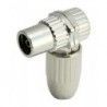 ▷ Conector Tv Hembra Acodado Metál./Blindado - Pack 10 uds