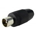 ▷ Conector Antena Coaxial Macho Negro 10.535/N - Pack 25 uds