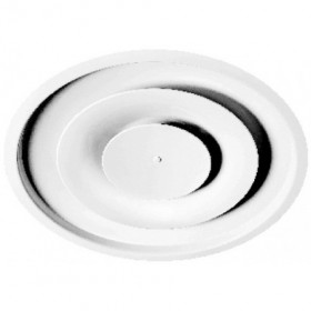 Difusor circular de conos regulables con regulación y puente de montaje MADEL DCG+R3G+PMG Ø160 lacado gris